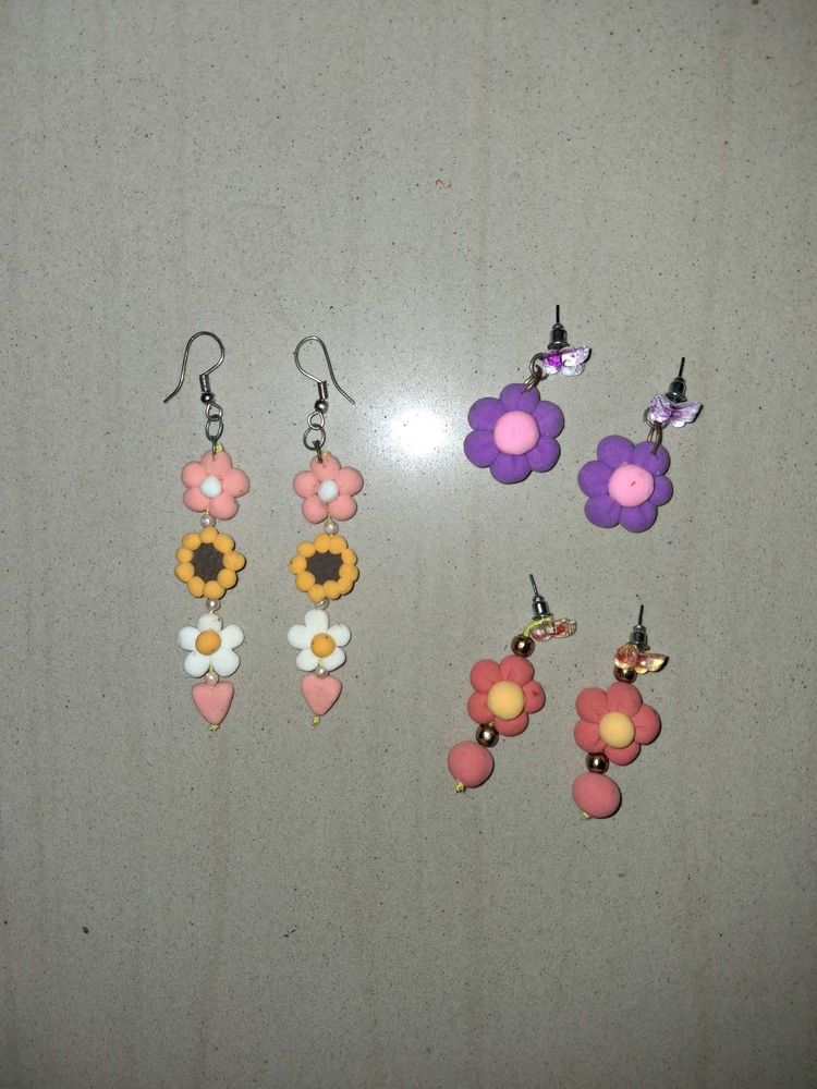 Handmade Clay Earrings. Lightweight ✨️