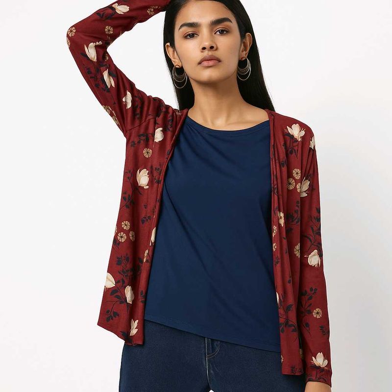 Floral COAT With TOP