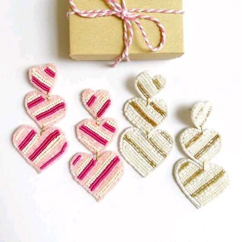 Heart Drop Earrings🤍💝