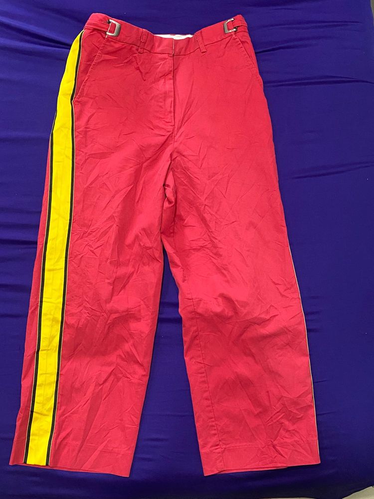 Red &amp; Yellow Striped Trousers