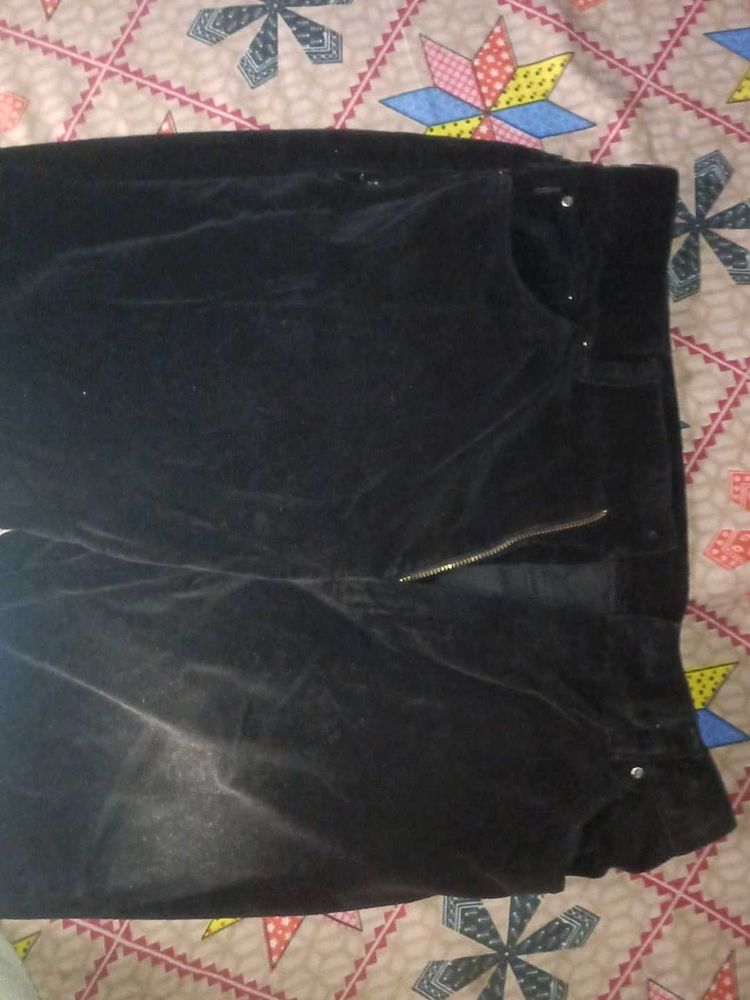 Black Velvet Pants