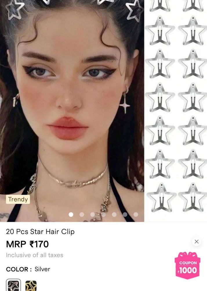 Star Hair Clips - 10 Pcs