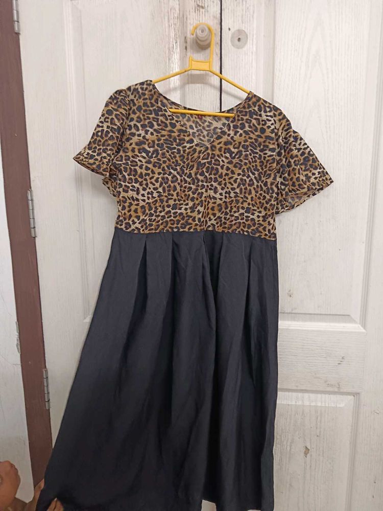 Animal Print Midi Dress