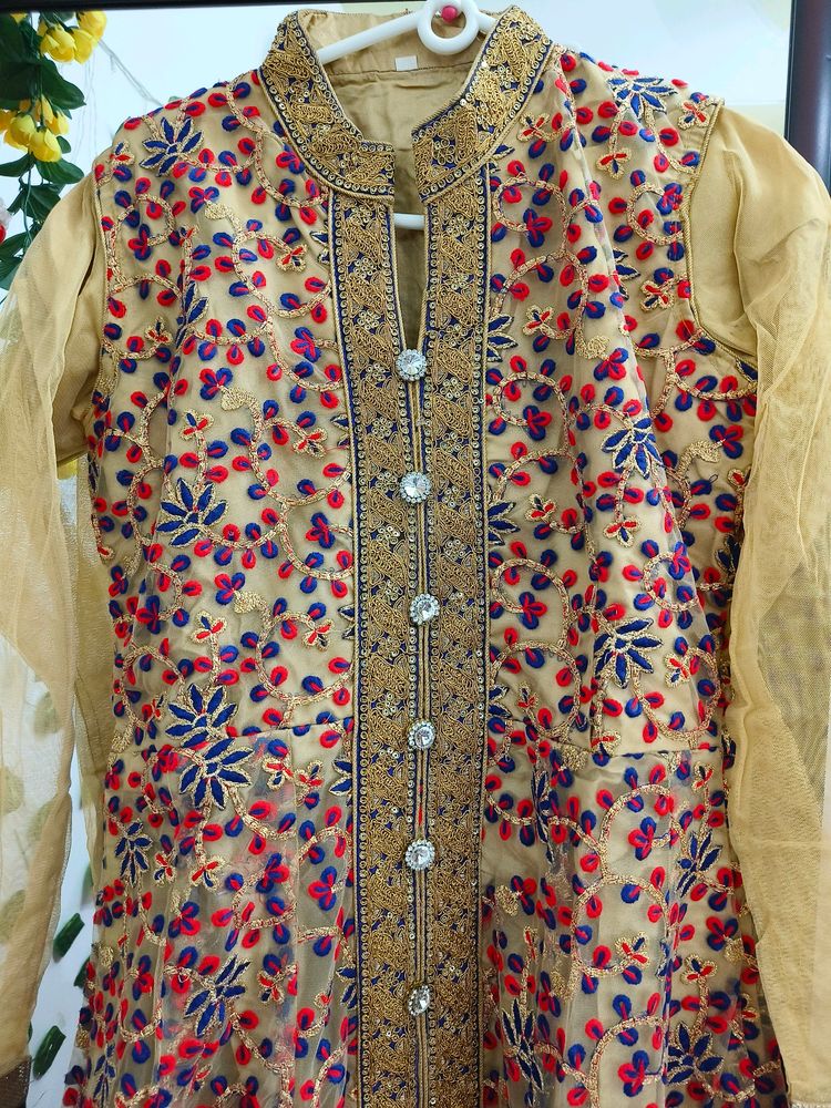 Stylish Front Open Long Kurta With Palazzo