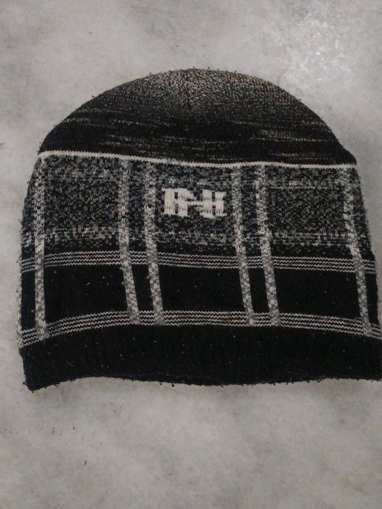 Vintage Black Plaid Beanie