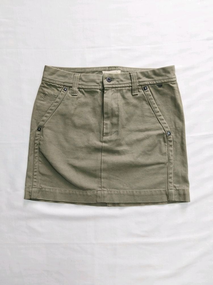 💿⛓️y2k Cybercore Olive Cargo Skirt