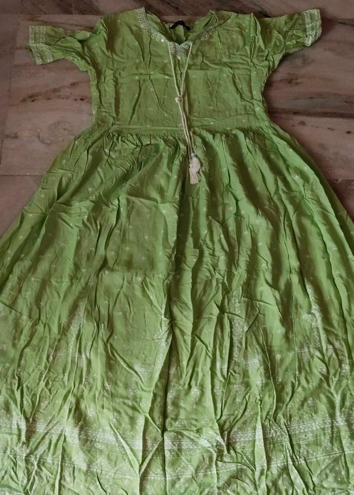 Parot Green Dress