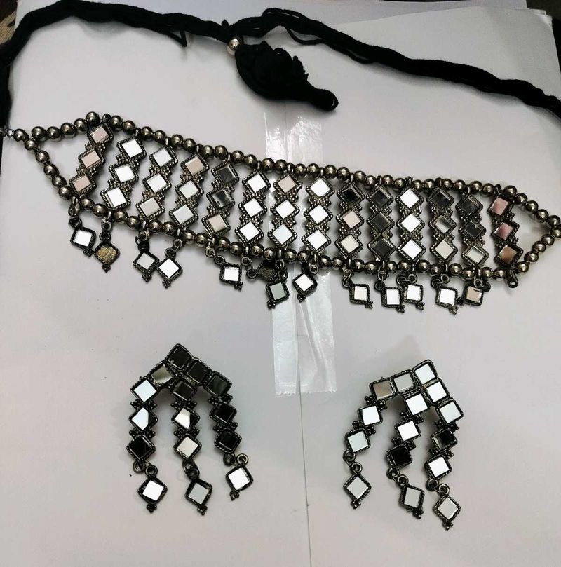 Afghani Mirror work Jewellery Set