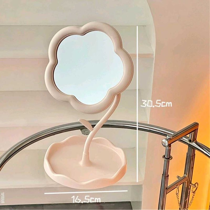 Cute Flower Table Vanity Makeup Mirror