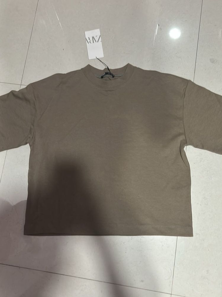 Zara Olive Green T-Shirt