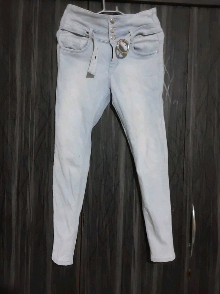 High Waist Light Blue Jean&#39;s