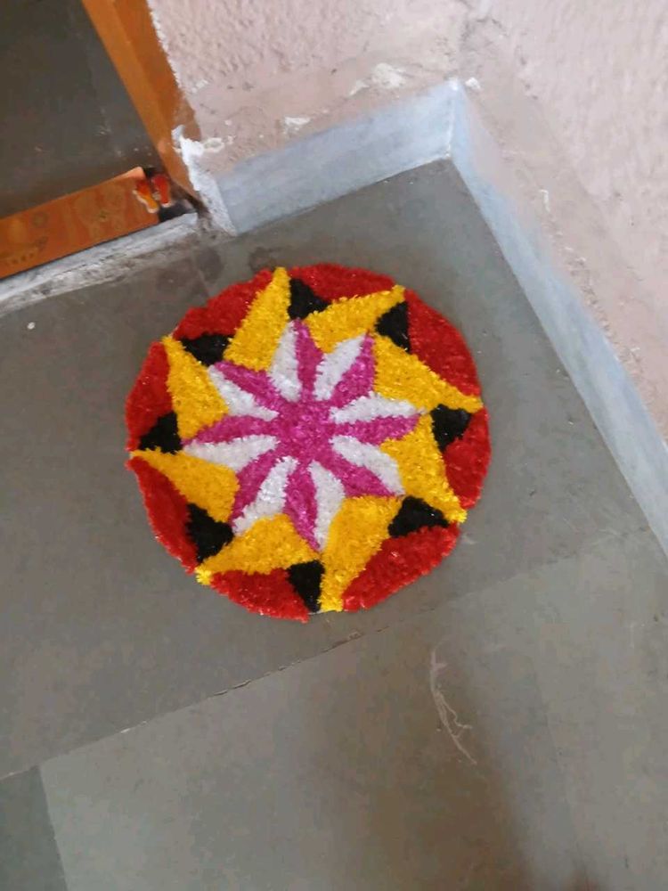 Colorful Floral Rangoli Mat🎆