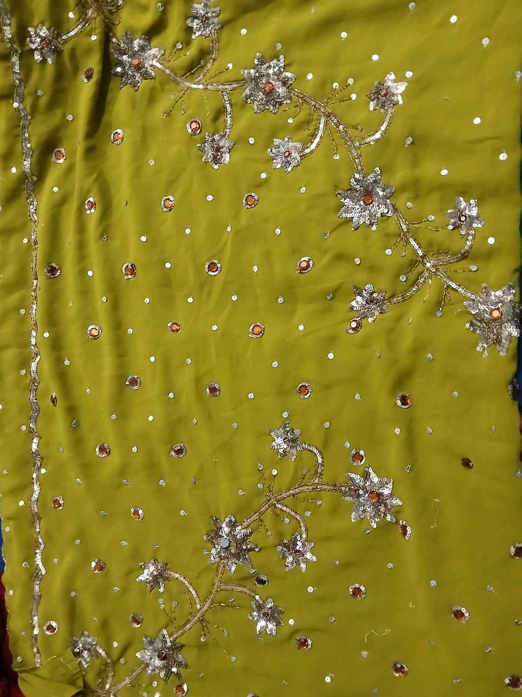 Mehendi Party wear Saree for woman