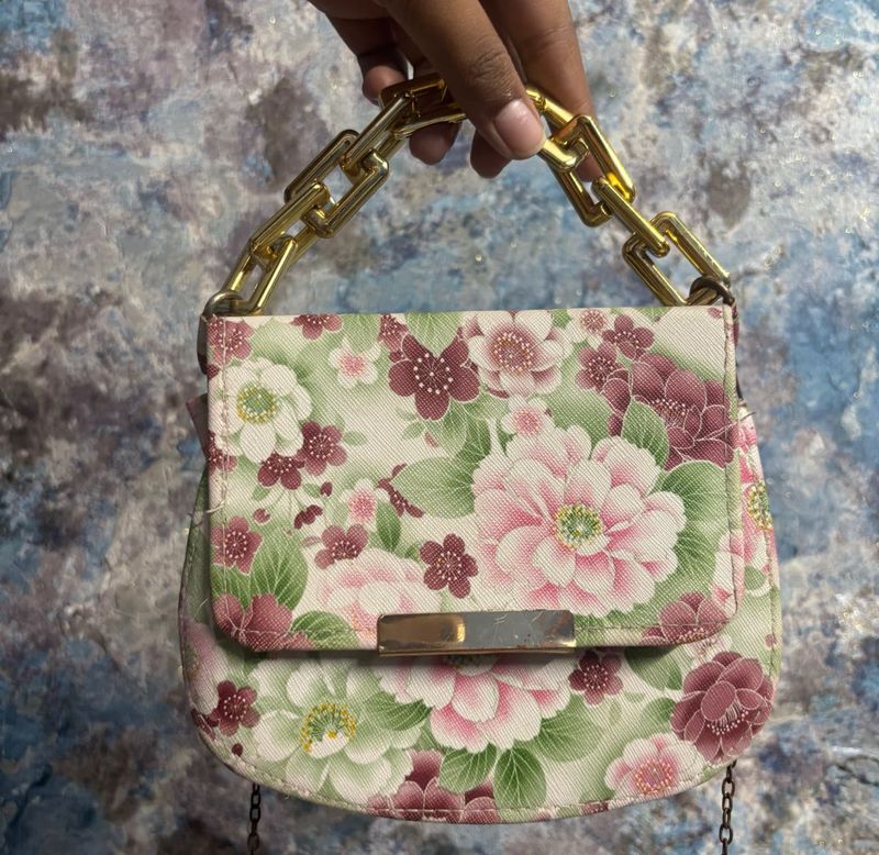 Floral Chain Handle Mini Bag