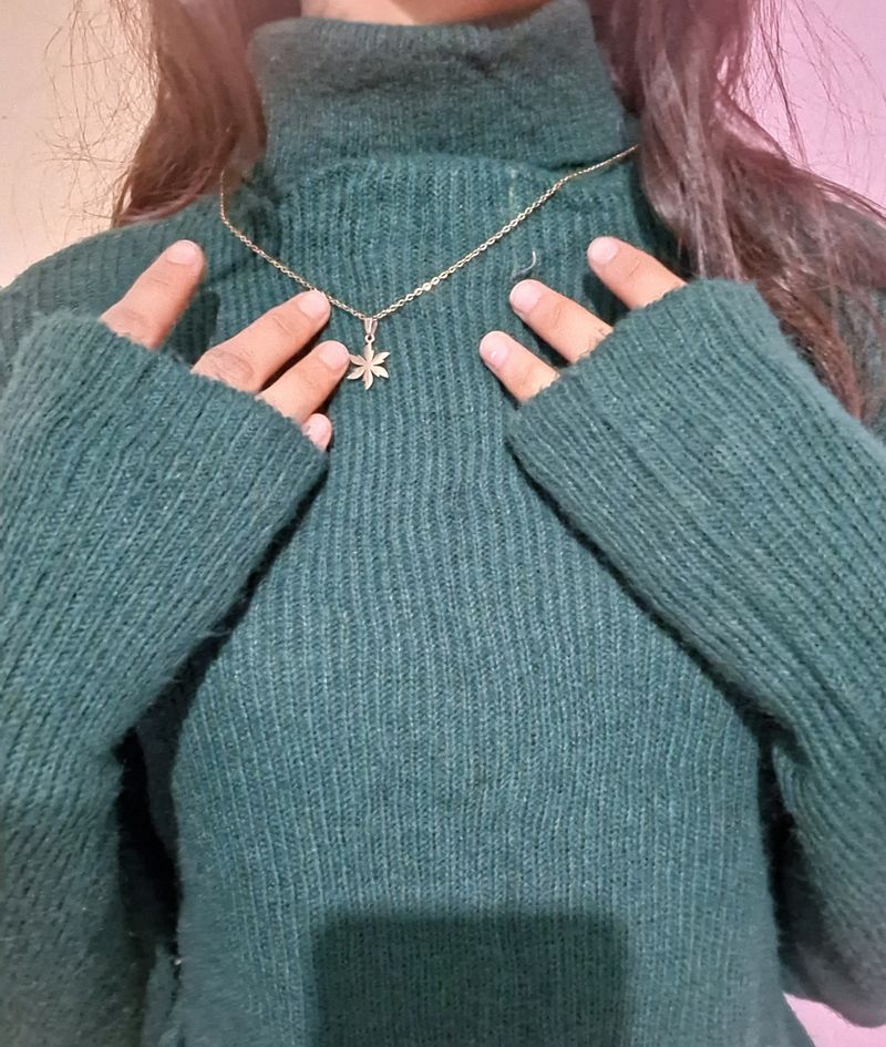 Dark Green Turtle Neck Sweater