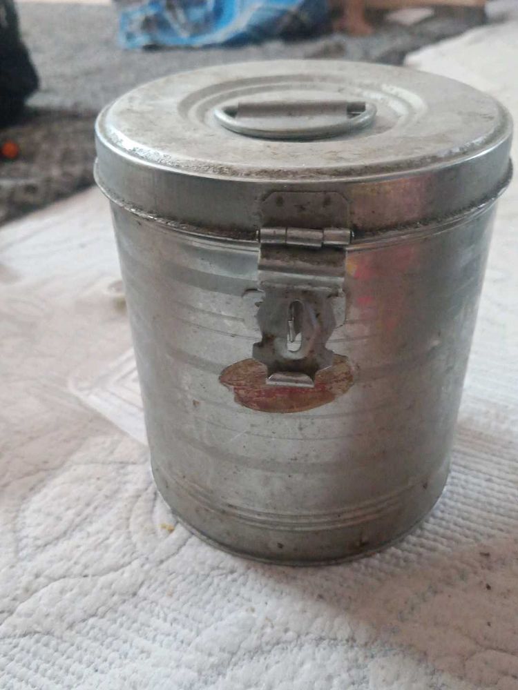 Vintage Metal Storage Tin Steel Dibba