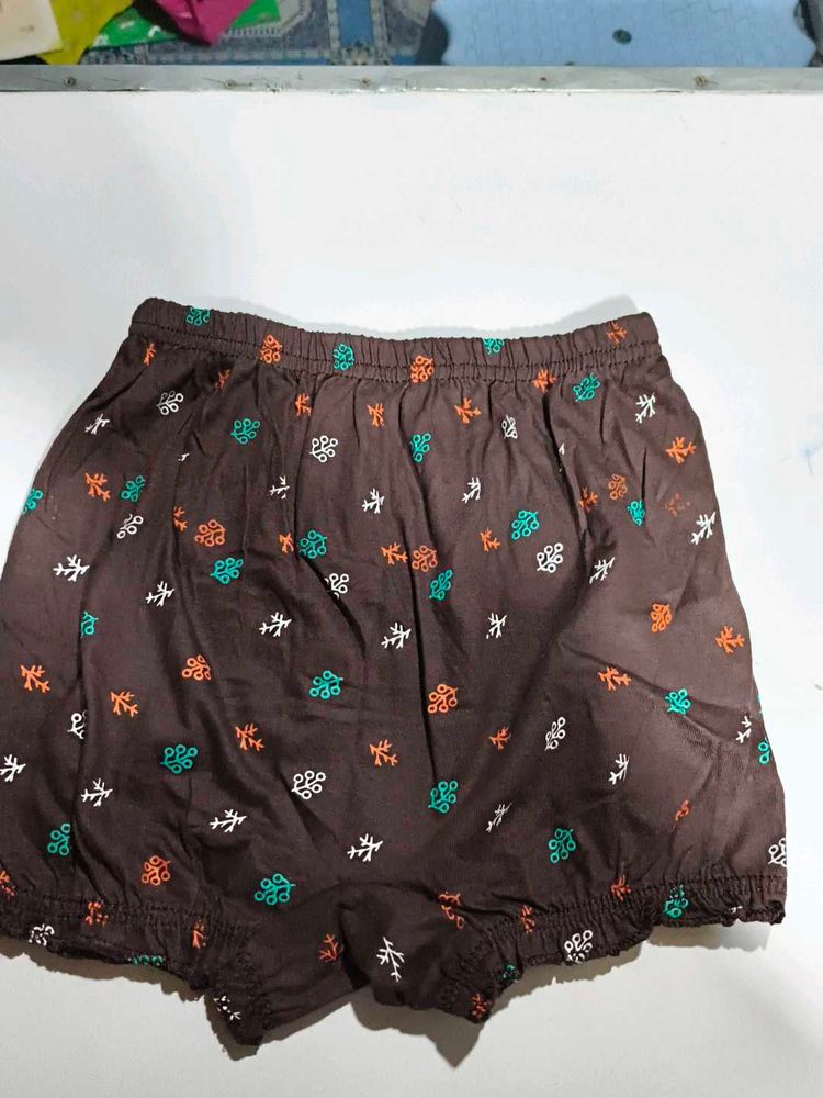 Cute Brown Printed Shorts