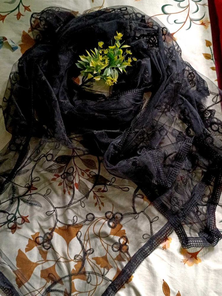 Elegant Black Lace Shawl