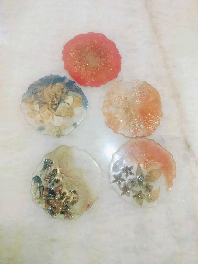 Resin Coaster Set Of 5 Fix Price