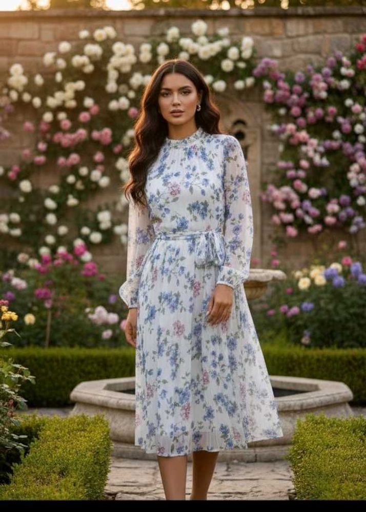 Floral Print Midi Dress