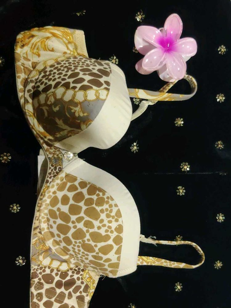 Patterned Push-Up Bra