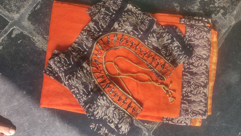 saree with stitching blouse