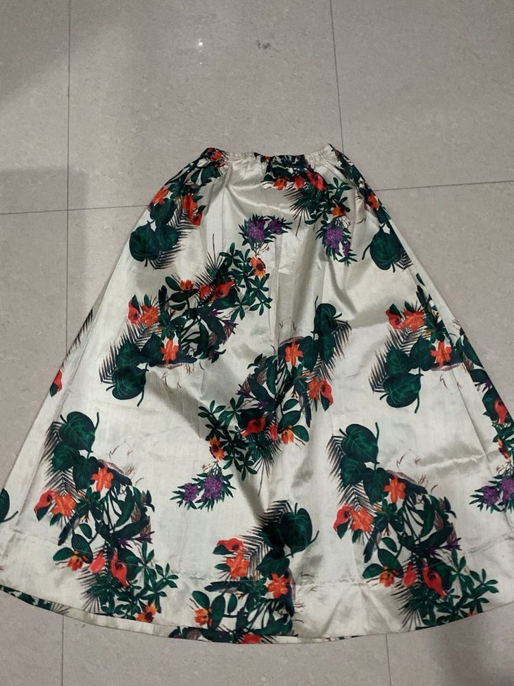 Floral Print Skirt