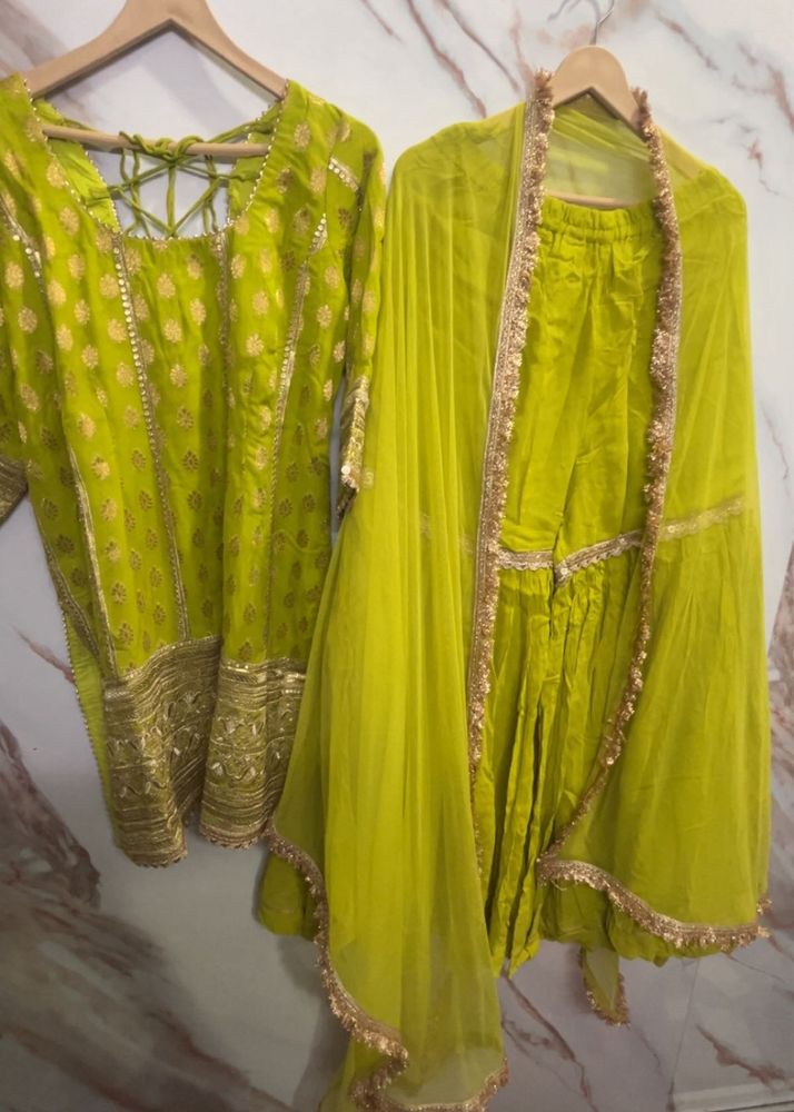 Green Suit with garara