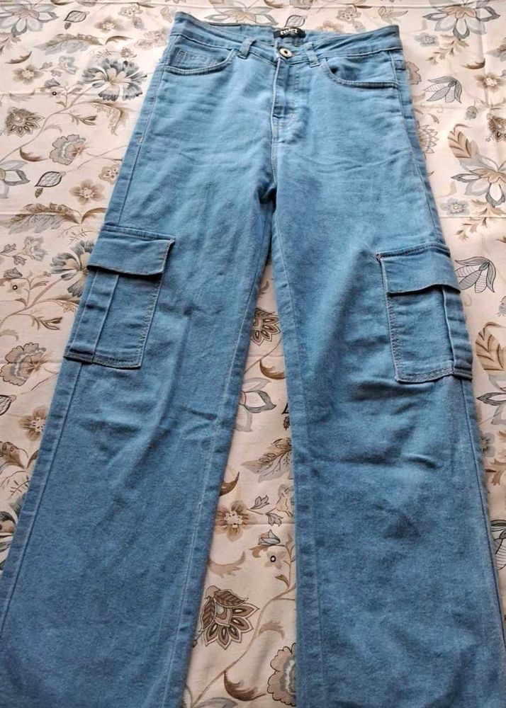 Light Blue Cargo Jeans