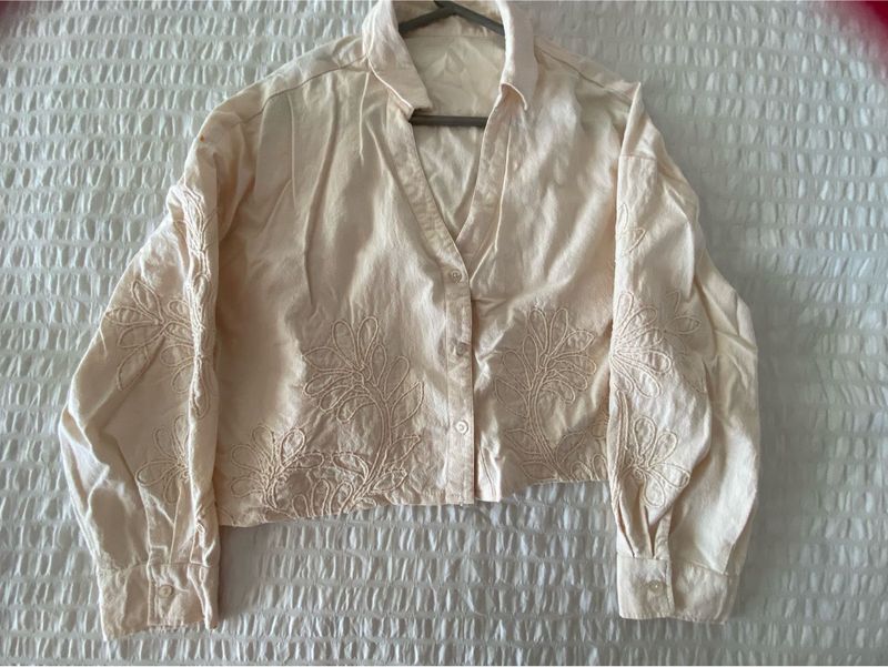 Embroidered Crop Top