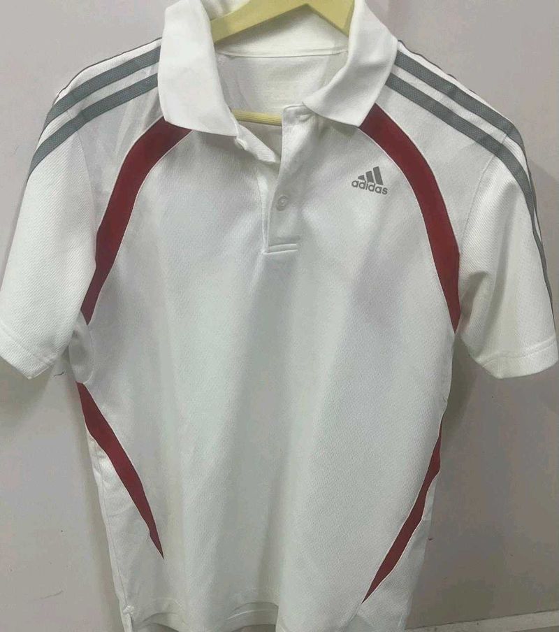 Adidas White Polo Shirt