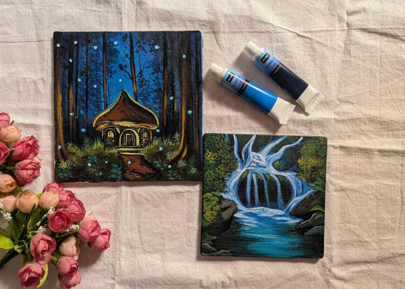 Mini aesthetic landscape paintings