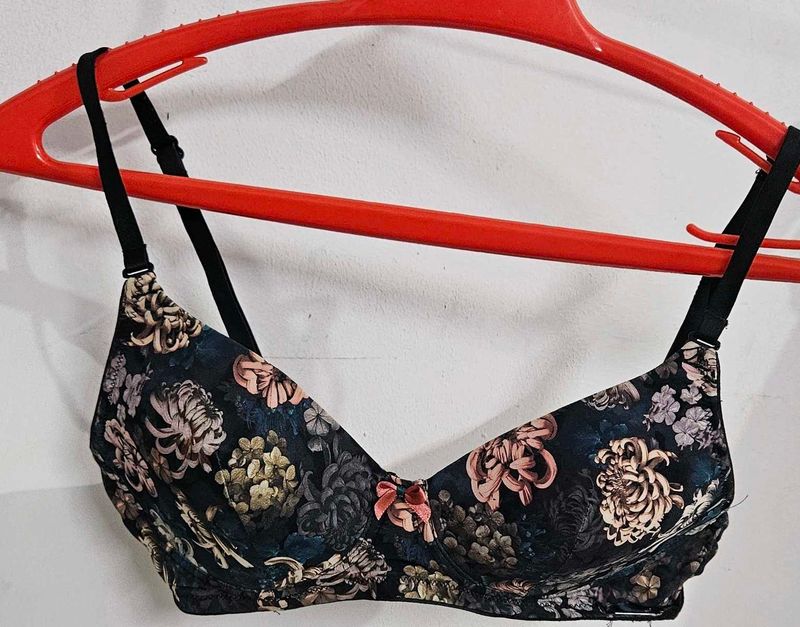 Floral Print Bra