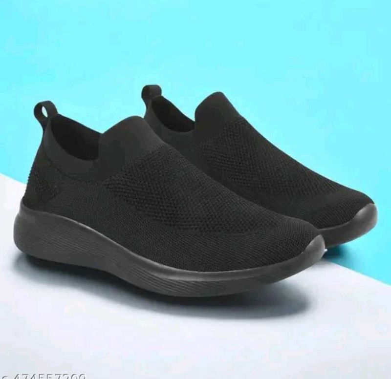 Comfy Black Slip-On Sneakers