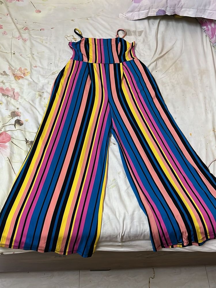 Striped Palazzo Jumpsuit