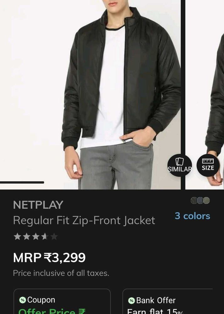 NETPLAY Regular Fit Zip-Front Jacket
