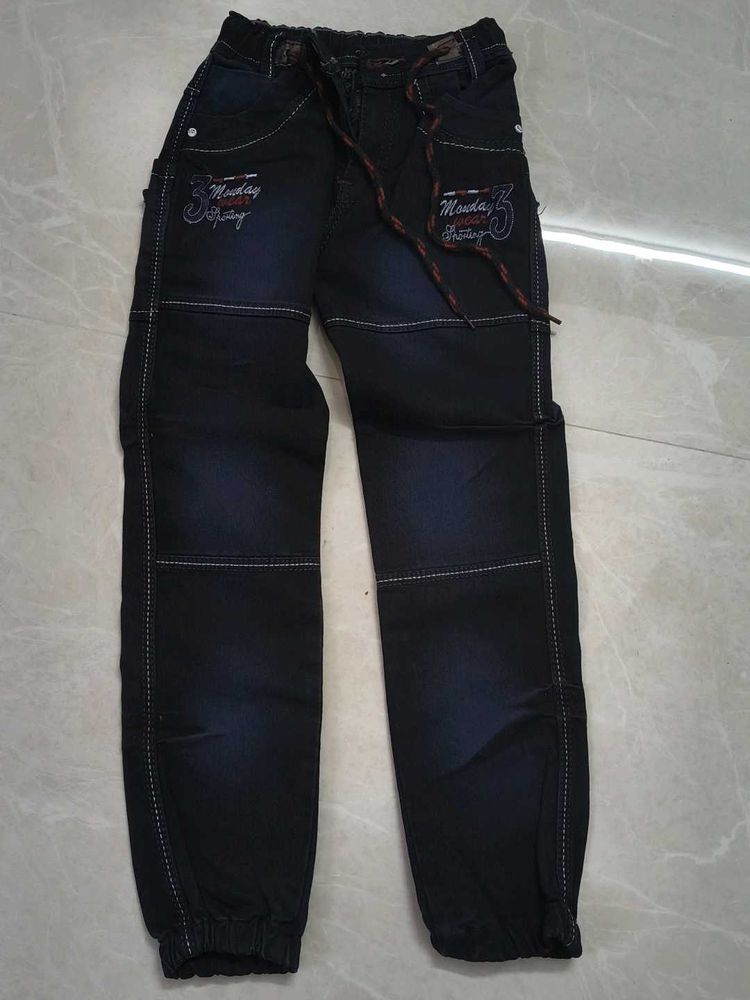 Boy's Stylish Denim Joggers
