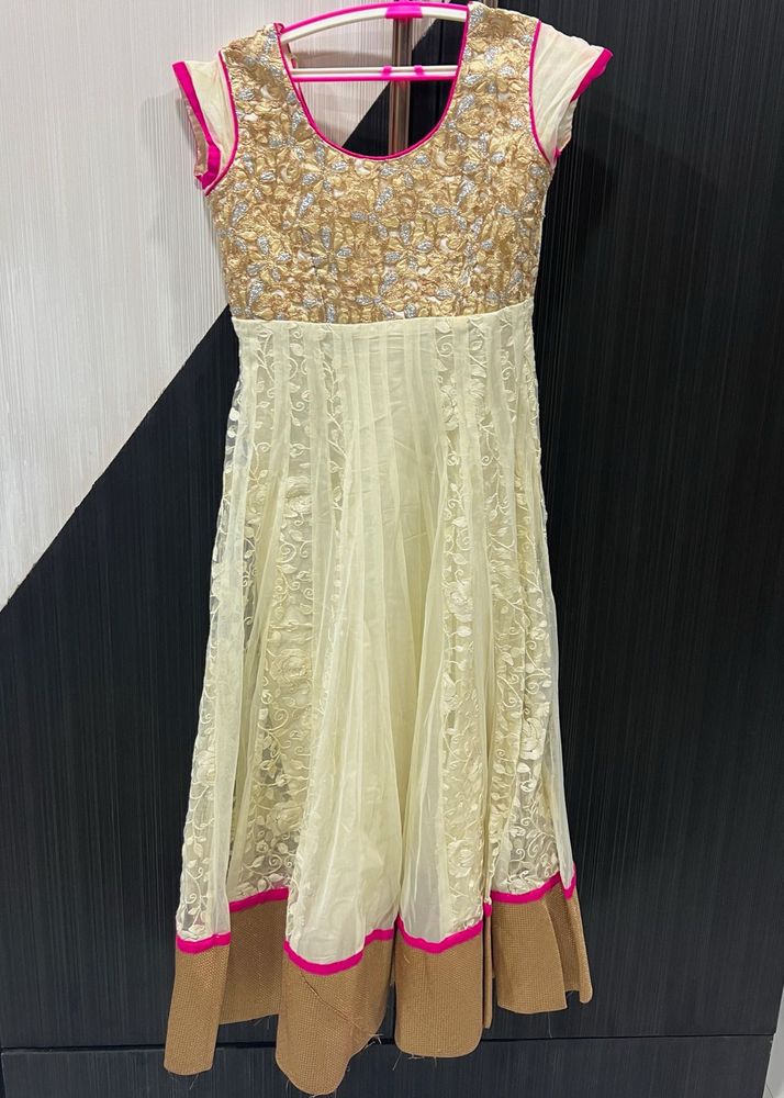 White Anarkali Dress