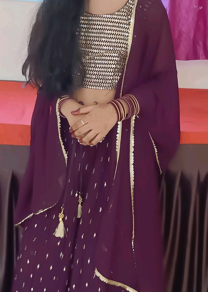Elegant Purple Lehenga Choli Set