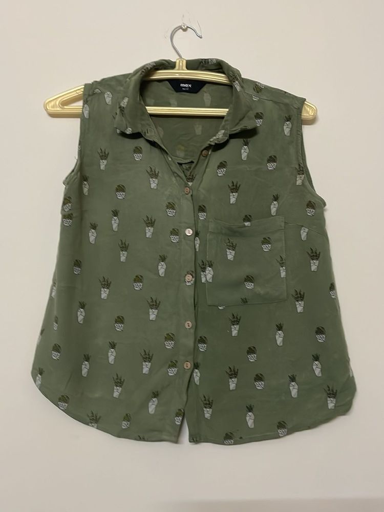 Green Tank Top For Ladies