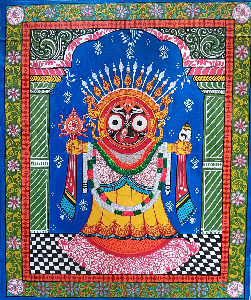 Shree Jagarnath Pattachitra(hand Made Painting)