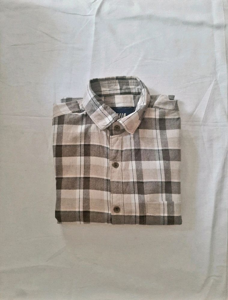 Multicolor Cotton Check Shirt For Men