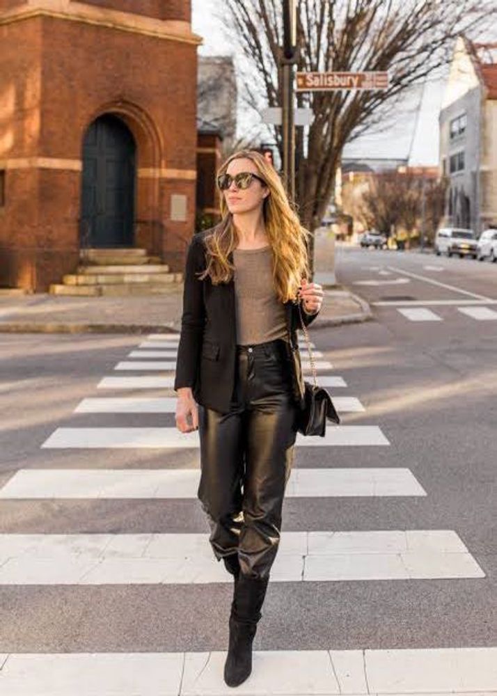 ZARA imported leather pant