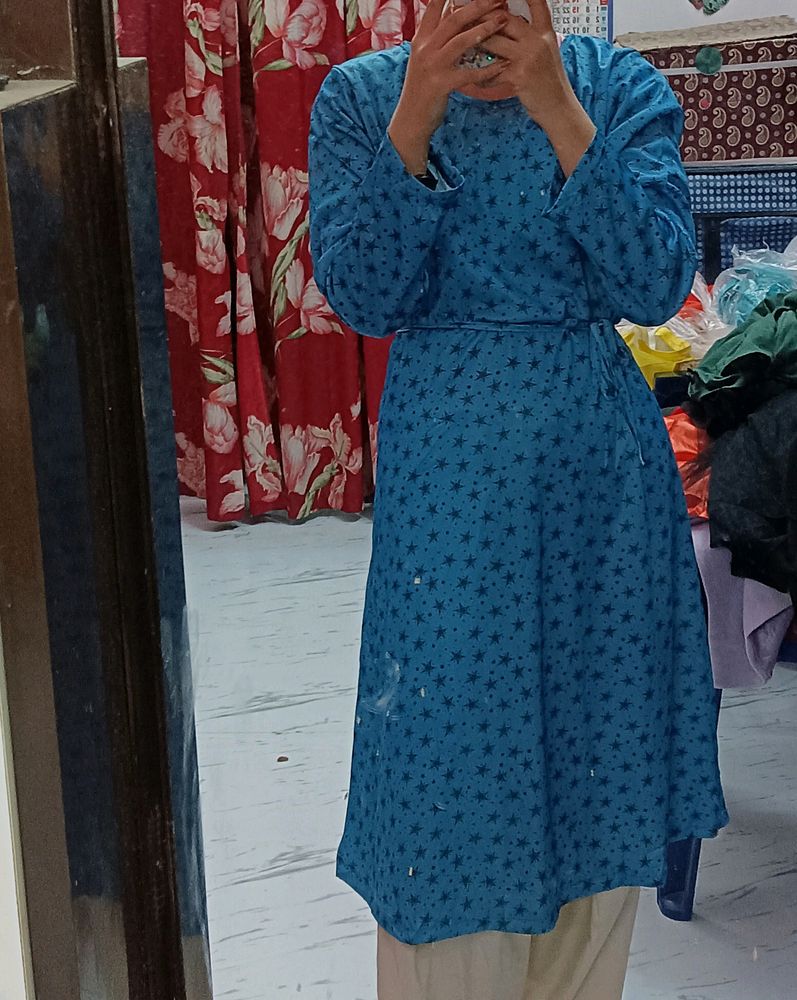 New Dress Frock Flared With Belt For Women