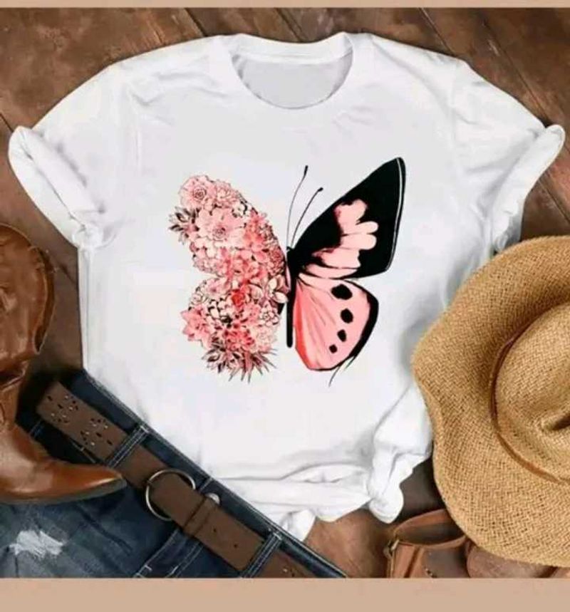 🦋 butterfly Print White Tee 🦋