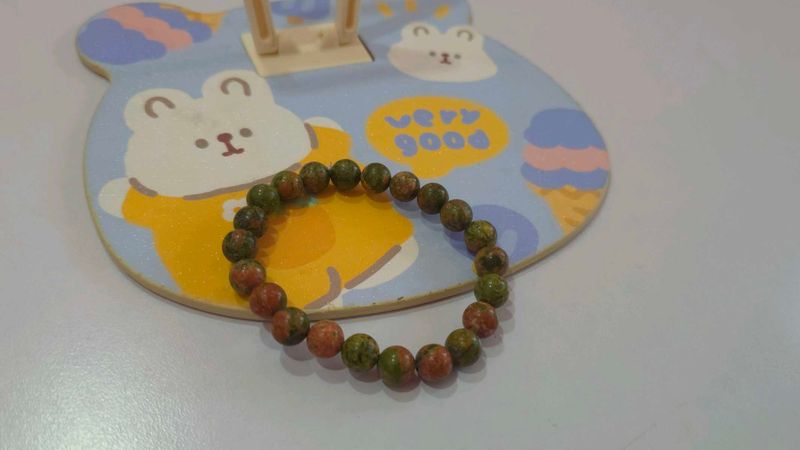 Natural Unakite crystal bracelet ✨️