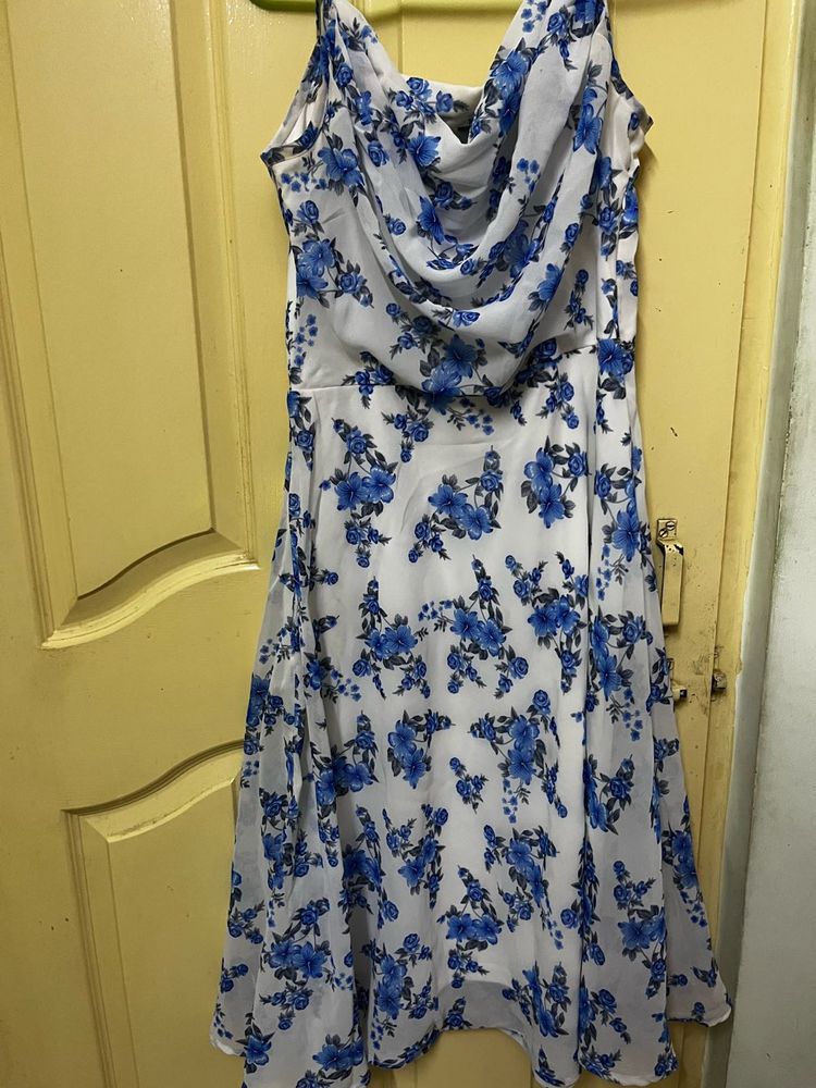Printed Floral Midi Dress