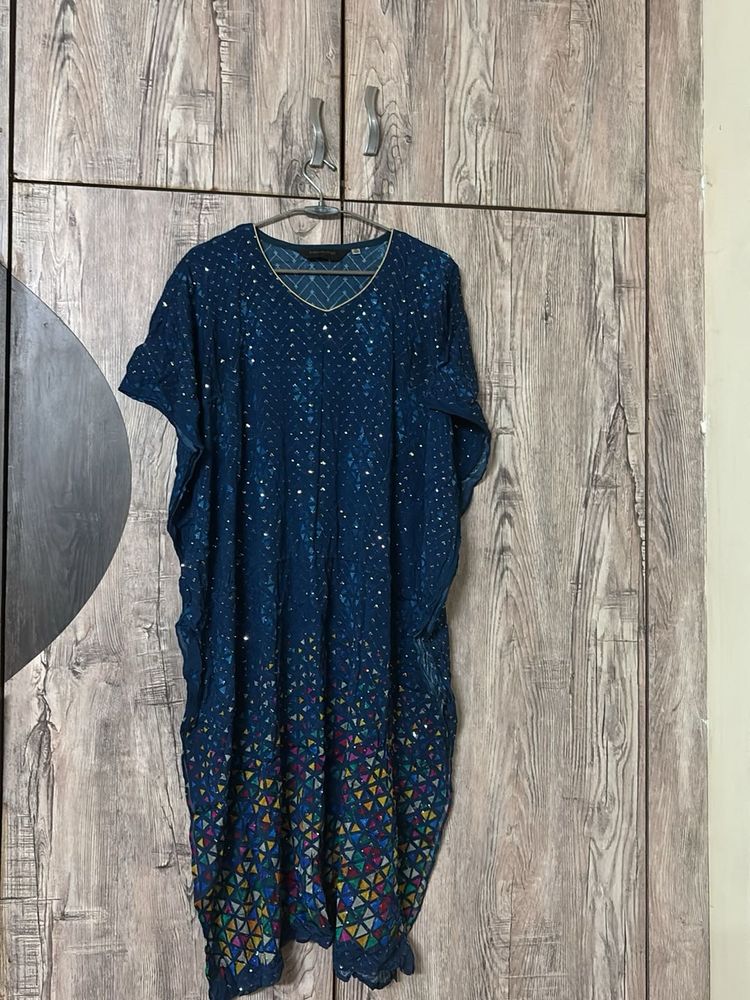Blue Embellished kaftan