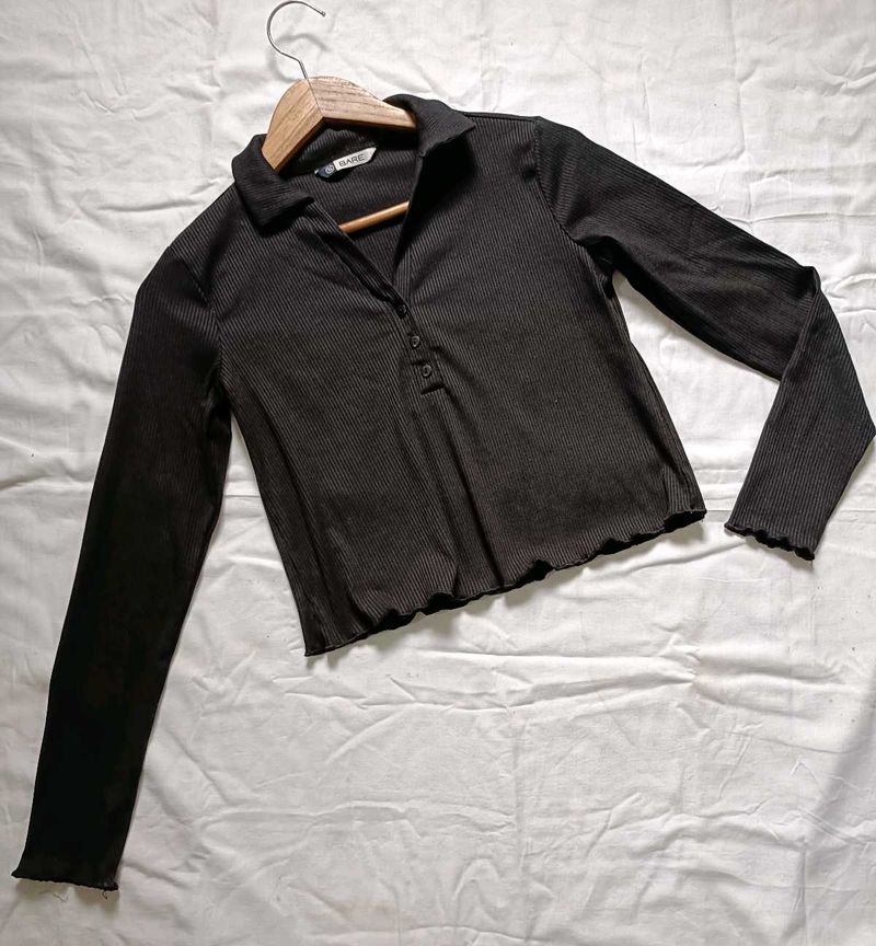 Black Collared Top