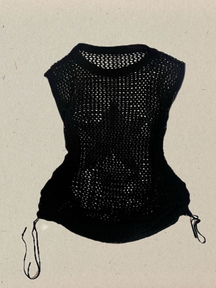 Open Knit Corchet Top
